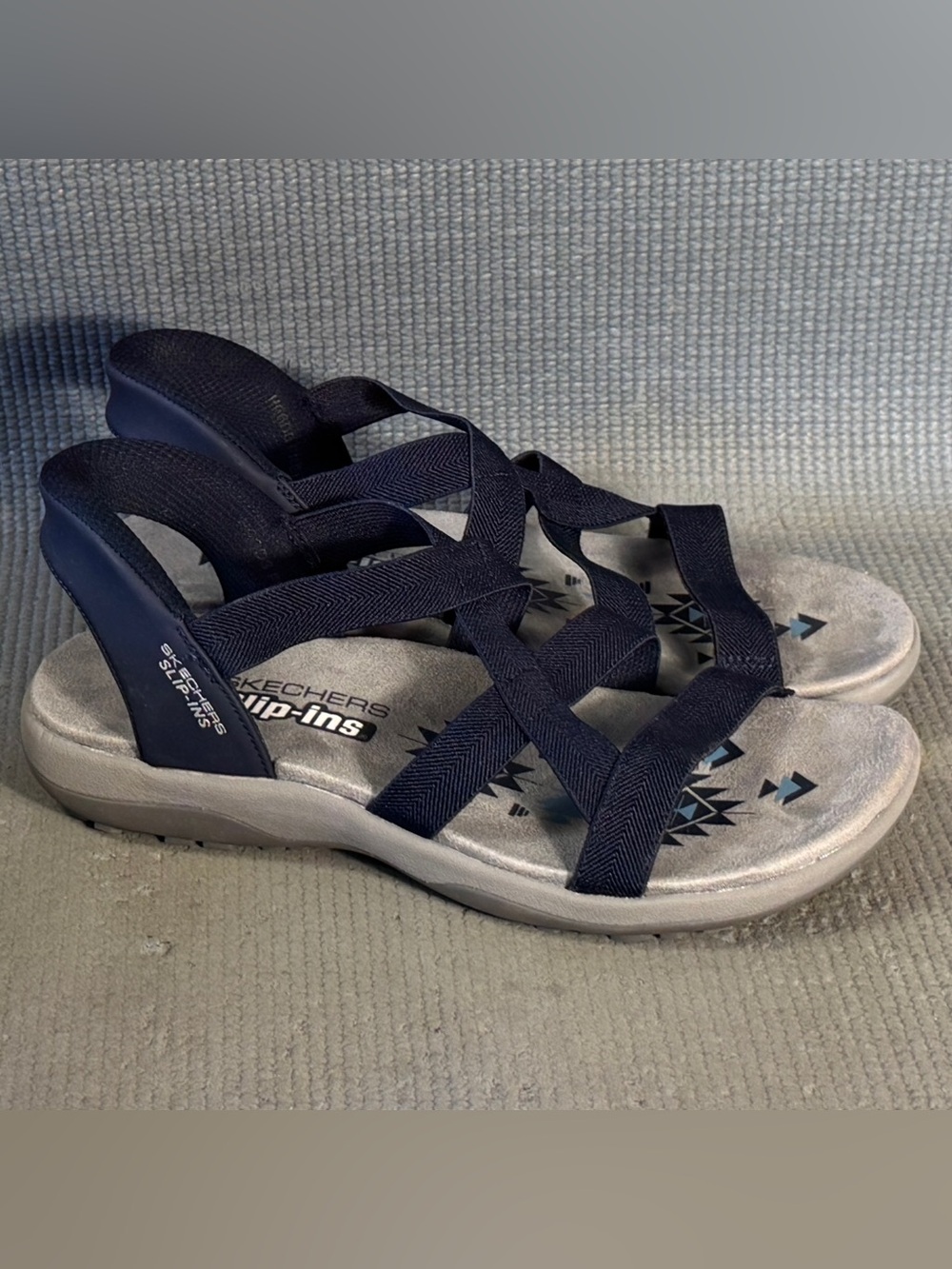 Skechers Hands Free Slip-ins Reggae Slim Stretch Flex Sandals Women's Size 7 - Picture 2 of 9